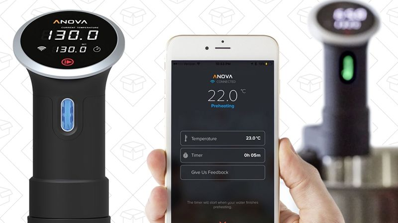 Anova 900W Wi-Fi Precision Cooker | $120 | AmazonAnova 800W Bluetooth Precision Cooker | $99 | Amazon
